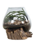 San Marino Deko-Tropfen Teak/Glas, natur – H 15–20 cm Dekoration Living Nordic