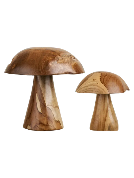 Kodi Deko-Pilze Teak, natur Dekoration Living Nordic