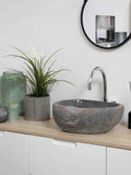 Donau Waschbecken Flussstein, natur Waschbecken Living Nordic