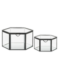 Box Metall/Glas, schwarz Aufbewahrung Living Nordic