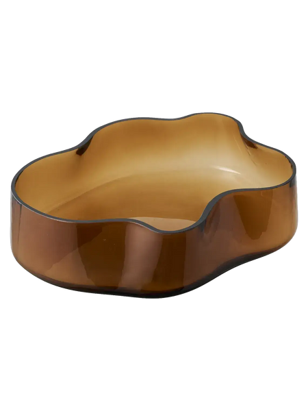 Tablett Glas, rauchbraun Tablett Living Nordic