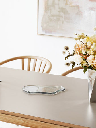 Tablett Glas, rauchgrau Tablett Living Nordic