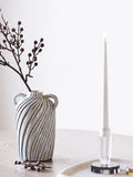 Kerzenhalter Glas, grau/weiß Kerzenhalter Living Nordic