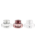 Kerzenhalter Glas, klar/rauchgrau/kastanienrot Kerzenhalter Living Nordic
