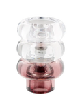 Kerzenhalter Glas, klar/rauchgrau/kastanienrot Kerzenhalter Living Nordic