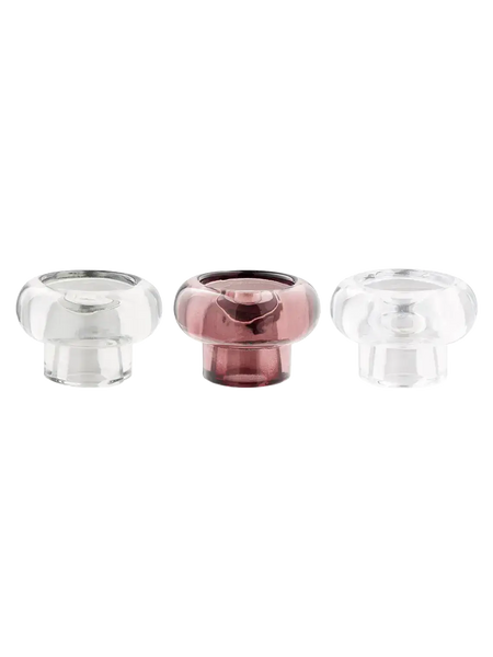 Kerzenhalter Glas, klar/rauchgrau/kastanienrot Kerzenhalter Living Nordic