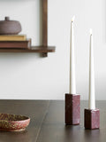 Kerzenhalter-Set Marmor, kastanienrot Kerzenhalter Living Nordic