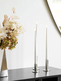 Kerzenhalter-Set Edelstahl, silber Kerzenhalter Living Nordic