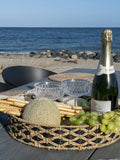 Nerja Tablett Seegras, schwarz/natur Tablett Living Nordic