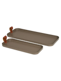 Tablett Stahl, braun Tablett Living Nordic