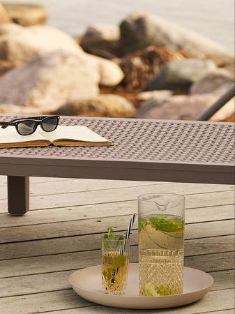 Tablett Metall, beige Tablett Living Nordic