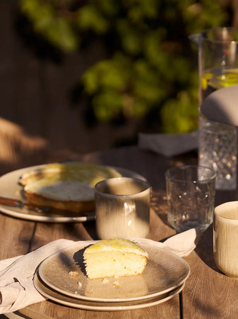 Viola Kuchenteller-Set Keramik, beige Geschirr Living Nordic