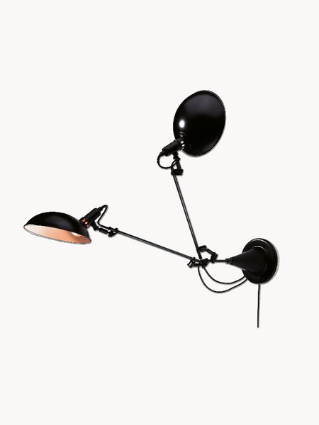Wandleuchte | Switch On Wandleuchte – Industrial Design, 2-armig, Stahl & Aluminium - von Lambert online kaufen bei LIVINGforme.
