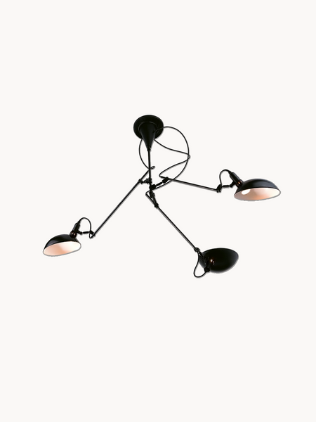 Deckenleuchte | Switch On Deckenleuchten – Industrial Design aus Stahl & Aluminium, höhenverstellbar - 3-armig (3 Reflektoren) von Lambert online kaufen bei LIVINGforme.