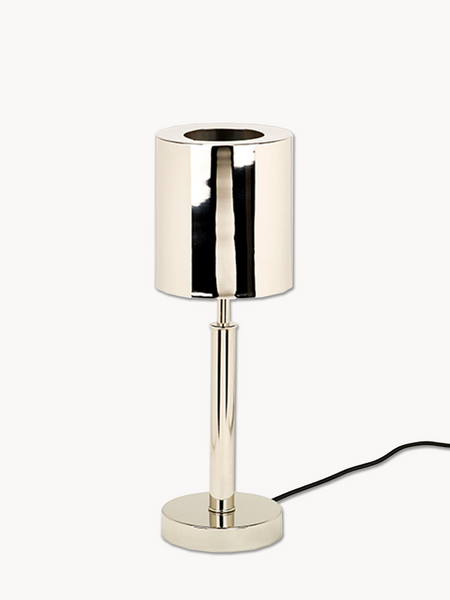 Tischleuchte | Tribeca Tischleuchte aus Edelstahl & Messing – vernickelt, 42 cm - von Lambert online kaufen bei LIVINGforme.