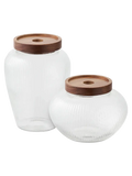 Maya Vorratsgläser-Set Glas/Akazie Aufbewahrung Living Nordic