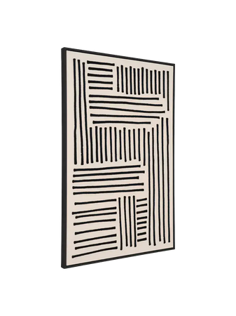 Lipari Leinwandbild, schwarz/beige Wandbild Living Nordic