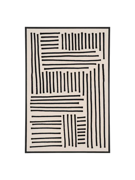 Lipari Leinwandbild Canvas, schwarz/beige Wandbild Living Nordic