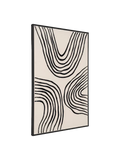 Lipari Leinwandbild Canvas, schwarz/beige Wandbild Living Nordic