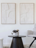 Madeline Wandrelief No. 1, weiß – 60x90 cm Wanddekoration Living Nordic