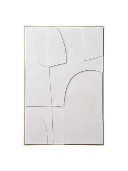 Madeline Wandrelief No. 2, weiß – 60x90 cm Wanddekoration Living Nordic