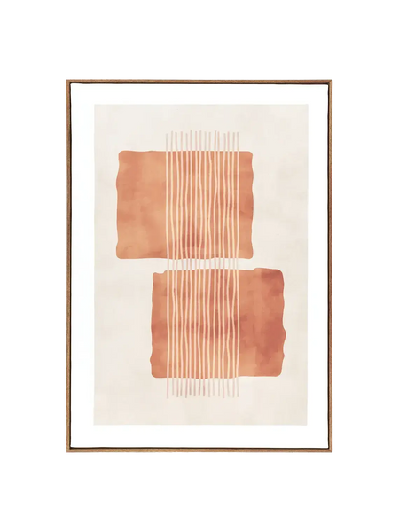 Mina Leinwandbild No. 2, beige/braun Wanddekoration Living Nordic