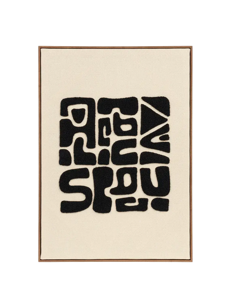 Tine Wanddekoration getuftet, schwarz/braun, 50x70 cm von Living Nordic
