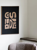 Tine Wanddekoration getuftet, beige/schwarz – 50x70 cm Living Nordic