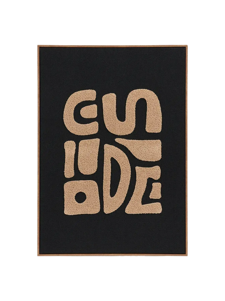 Tine Wanddekoration getuftet, beige/schwarz – 50x70 cm Living Nordic