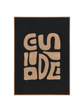Tine Wanddekoration getuftet, beige/schwarz – 50x70 cm Living Nordic