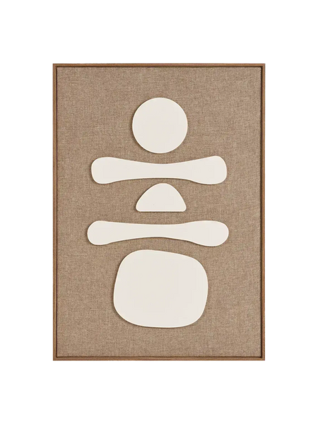 Diva Wandrelief No. 1, braun/beige – 50x70 cm Wanddekoration Living Nordic