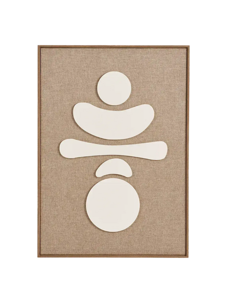 Diva Wandrelief No. 2, braun/beige – 50x70 cm Wanddekoration Living Nordic