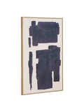 Edna Leinwandbild mit handbemalten Details, beige/blau Wandbild Living Nordic