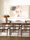 Inez Leinwandbild mit handbemalten Details, sandbeige Wandbild Living Nordic