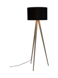 Tripod Stehleuchte Holz in Schwarz, Ansicht 2