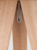 Tripod Stehleuchte Holz in Weiß, Detail