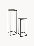 Couchtische | Lambert Dado Säule – Sandguss Aluminium mit Graphit-Finish, 2 Höhen - von Lambert online kaufen bei LIVINGforme.