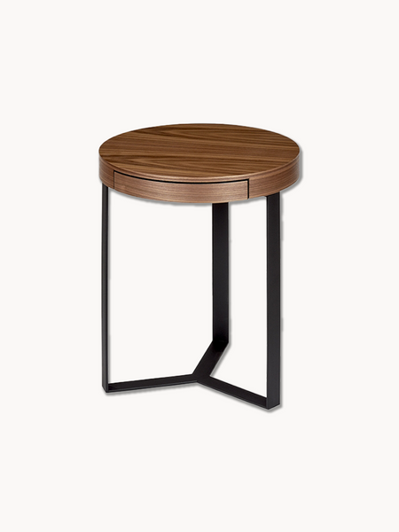 Beistelltische | Harry Beistelltisch mit Schublade - Walnussfurnier von Lambert online kaufen bei LIVINGforme.