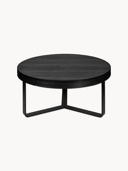 | Harry Couchtisch rund mit Schublade – Ø 80 cm, H 37 cm, Eichenfurnier - von Lambert online kaufen bei LIVINGforme.