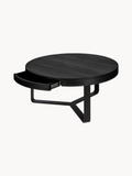 | Harry Couchtisch rund mit Schublade – Ø 80 cm, H 37 cm, Eichenfurnier - von Lambert online kaufen bei LIVINGforme.