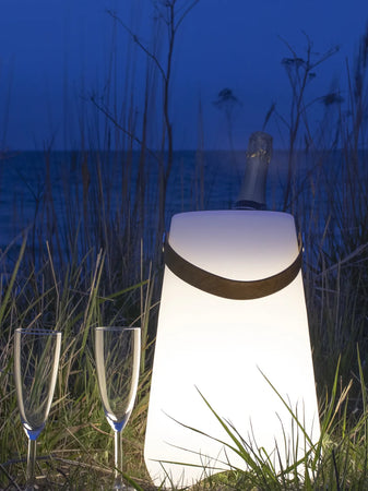 Bristol LED-Weinkühler PU-Gurtband, aufladbar Leuchte Living Nordic