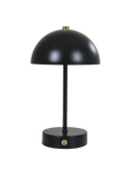 Holt LED-Tischleuchte schwarz/Messing, aufladbar Tischleuchte Living Nordic