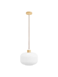 Argalo Pendelleuchte Glas/Holz, weiß Pendelleuchte Living Nordic