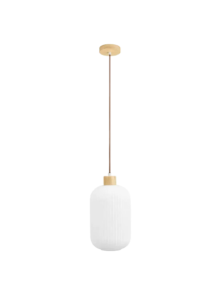 Argalo Pendelleuchte Glas/Holz, weiß Pendelleuchte Living Nordic