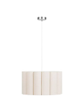 Watton Pendelleuchte Stahl/Leinen, grau/beige Pendelleuchte Living Nordic