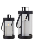 Bondi Laternen-Set Stahl/Glas, schwarz Laterne Living Nordic
