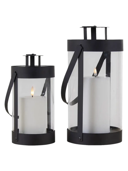 Bondi Laternen-Set Stahl/Glas, schwarz Laterne Living Nordic