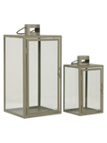 Corfu Laternen-Set Metall/Glas, grün Laterne Living Nordic
