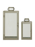 Corfu Laternen-Set Metall/Glas, grün Laterne Living Nordic