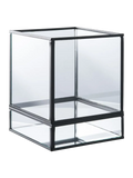 Hurricane Kerzenhalter Metall/Glas, schwarz Kerzenhalter Living Nordic